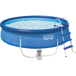 Intex Easy Set Πισίνα PVC Φουσκωτή με Αντλία Φίλτρου 457x107x107εκ.